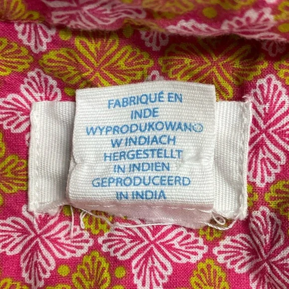 Sigrid Olsen Pink & Mustard Floral Print Embroidered Women's Top Size XL - Picture 4 of 5